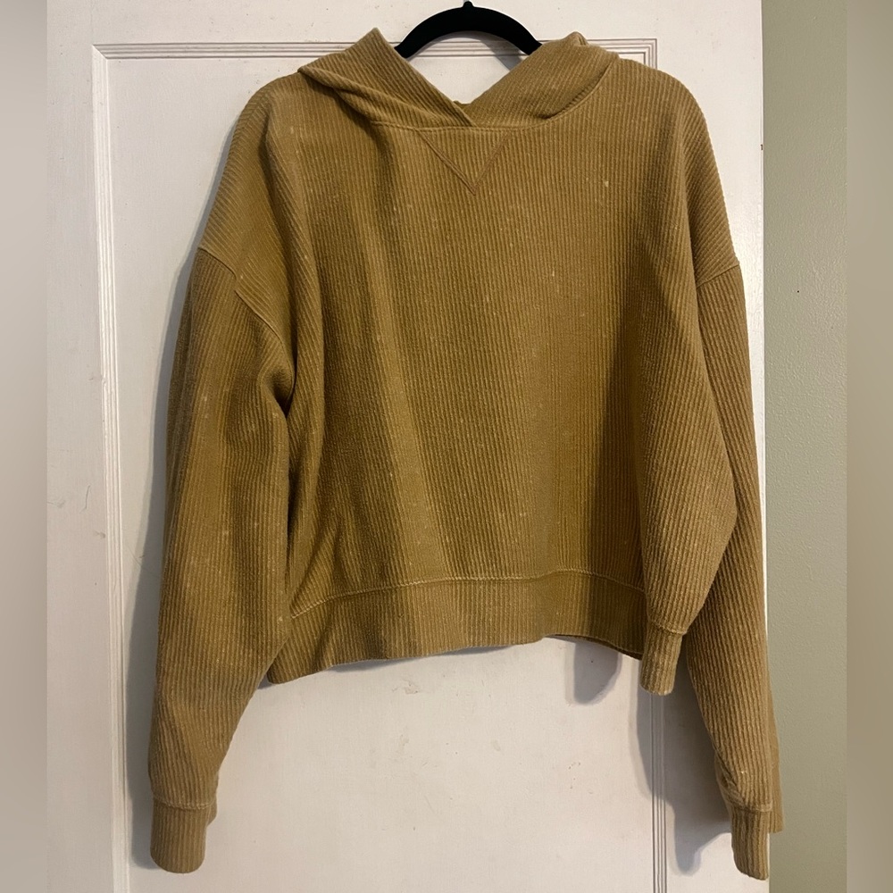 PINK Victoria's Secret Ribbed Tan Hoodie